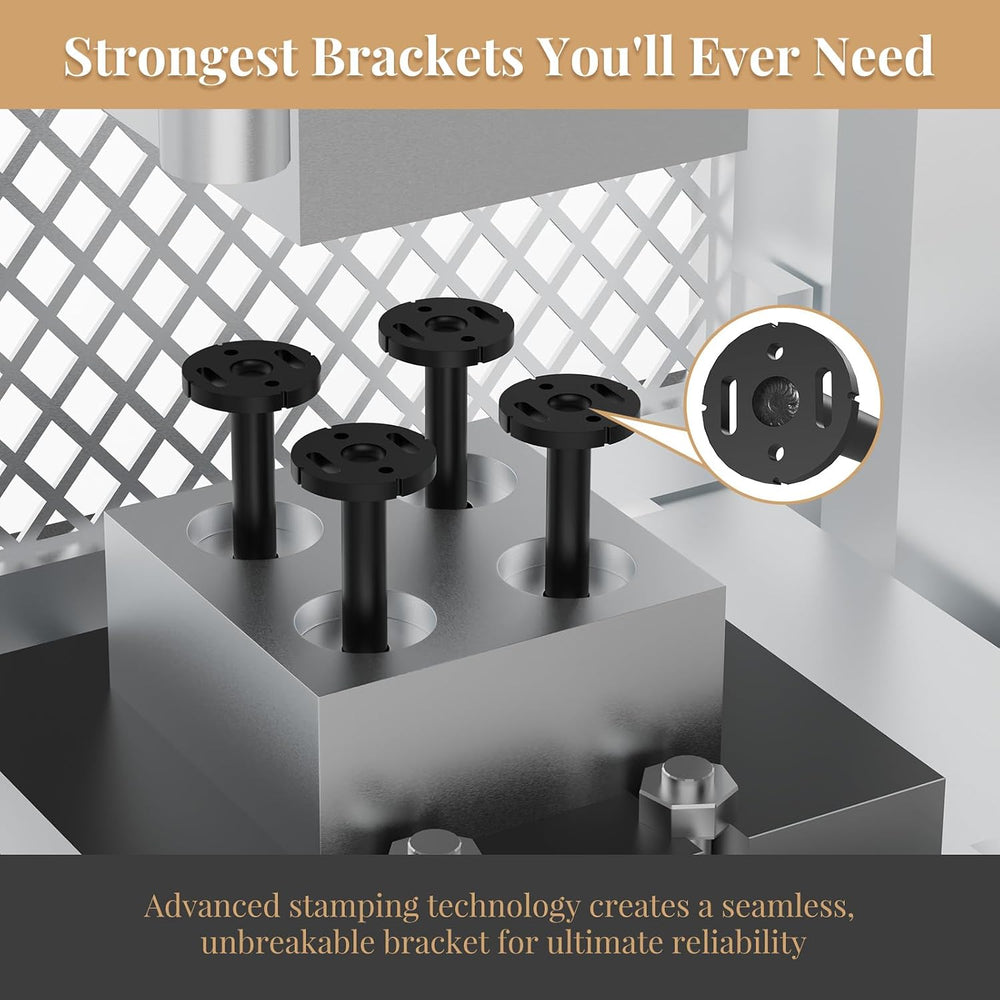 8pcs Wall Shelf Brackets Heavy Duty Floating Shelf Bracket Hidden,Invisible B...