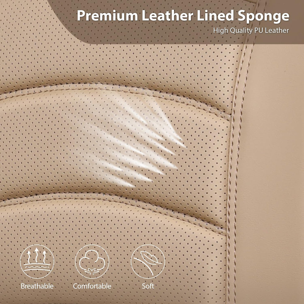 CAR PASS 3D Foam PU Leather Car Seat Covers, Universal Seat Covers Front 2 fo...