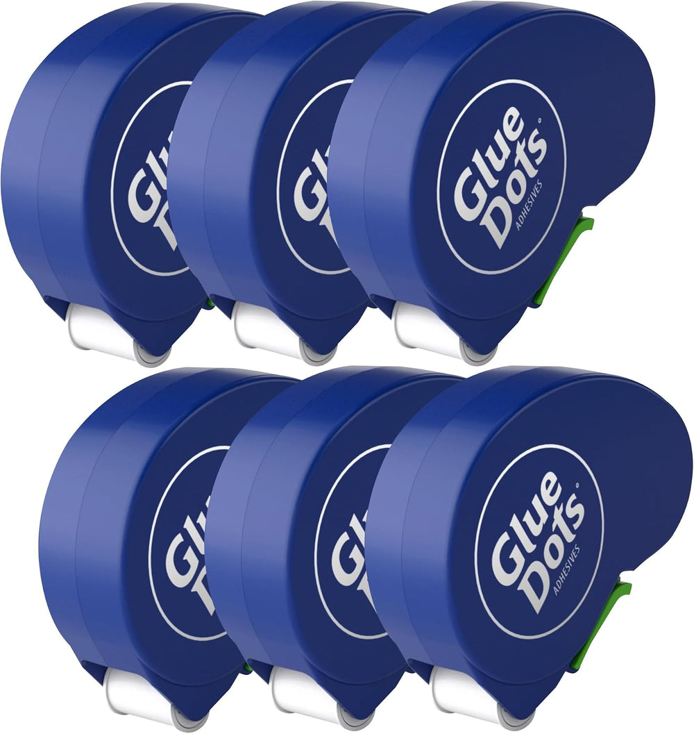 Glue Dots, Dispenser for everyday uses, 6-pack, 750 total dots, 3/8", .3...