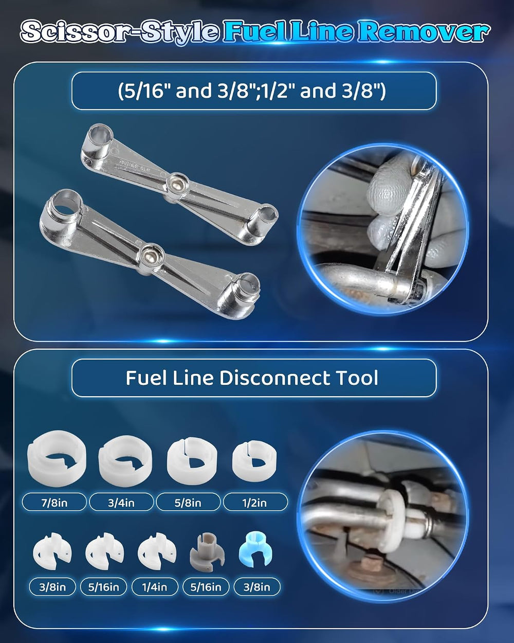 45PCS Fuel Line Disconnect Tool Set Compatible with Ford