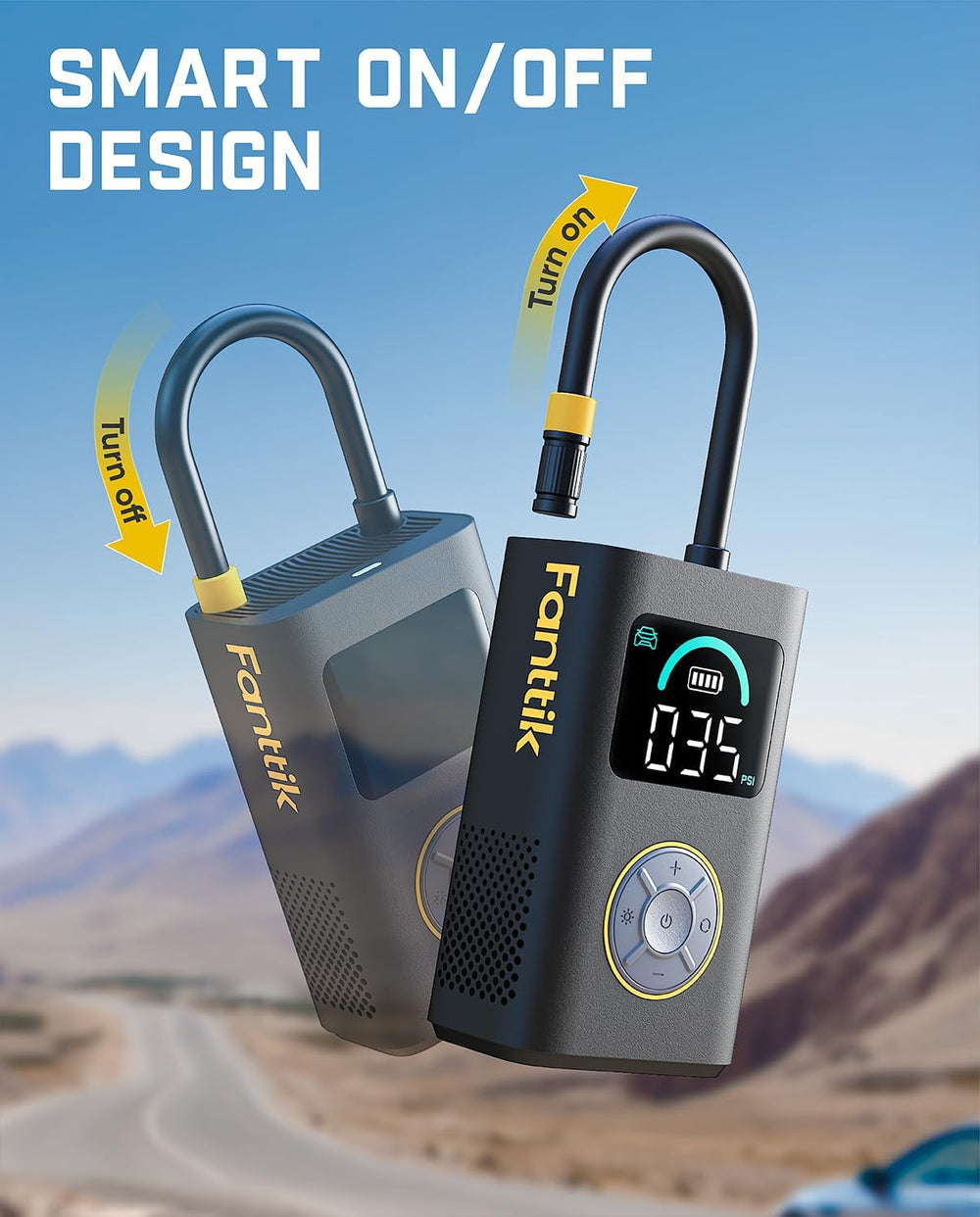 Fanttik X10 Pro 35s Fast Tire Inflator, 150PSI Cordless Air Pump, Auto-Off