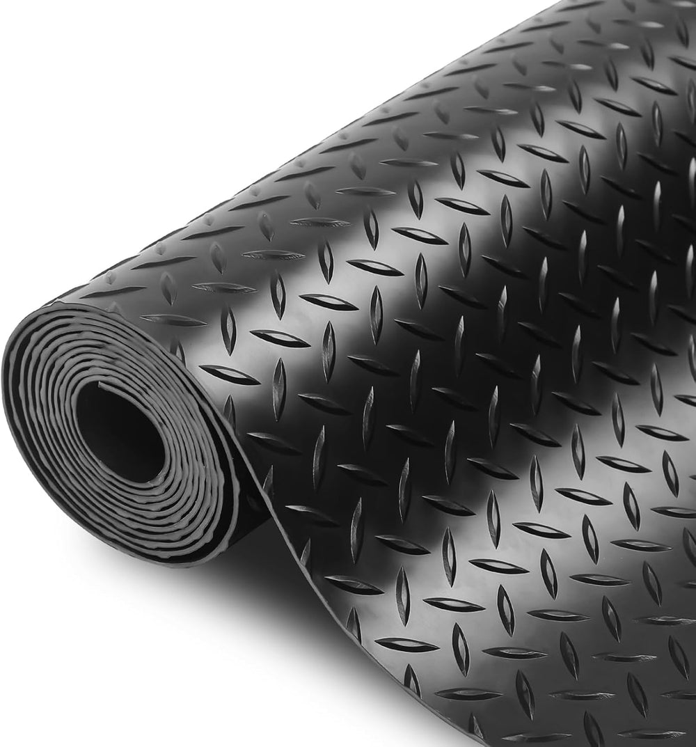 SEAL 6 x 15 Ft Premium Garage Floor Mat, Solid 2.8mm Thickened Black Commercial
