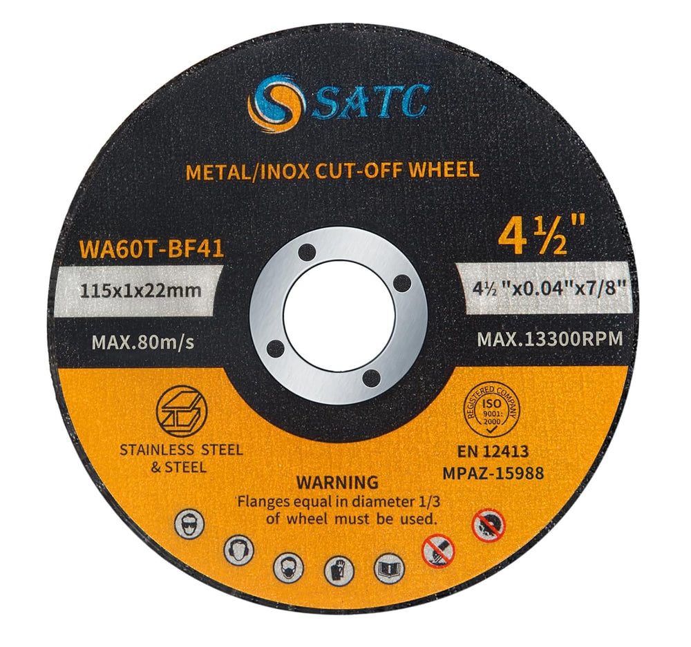 S SATC 100 PCS Cut Off Wheel 4.5" x.040 x7/8" Angle Grinder Cutting...