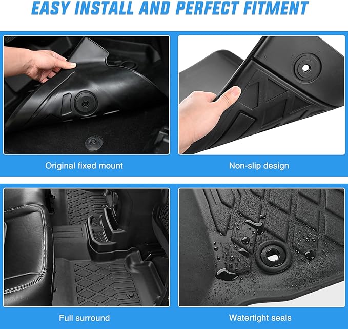 Nilight Floor Mats for Hyundai Santa Cruz 2022 2023 2024 2025 All Weather