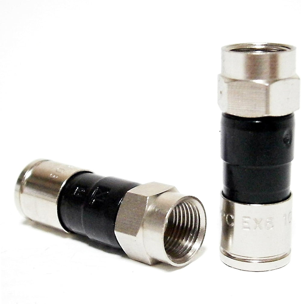 PHAT SATELLITE 100 Pieces RG6 Belden PPC EX6XLPLUS Signal Tight Compression D...