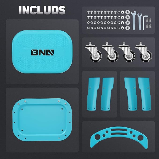 DNA MOTORING Removable Rolling Garage Stool