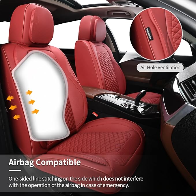 2 Packs Car Seat Covers Leather Car Seat Covers Universal Seat Covers