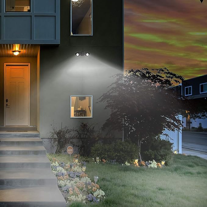 Ciata Flood Lights Outdoor, 20-Watt LED Bullet Head Security Flood Lights