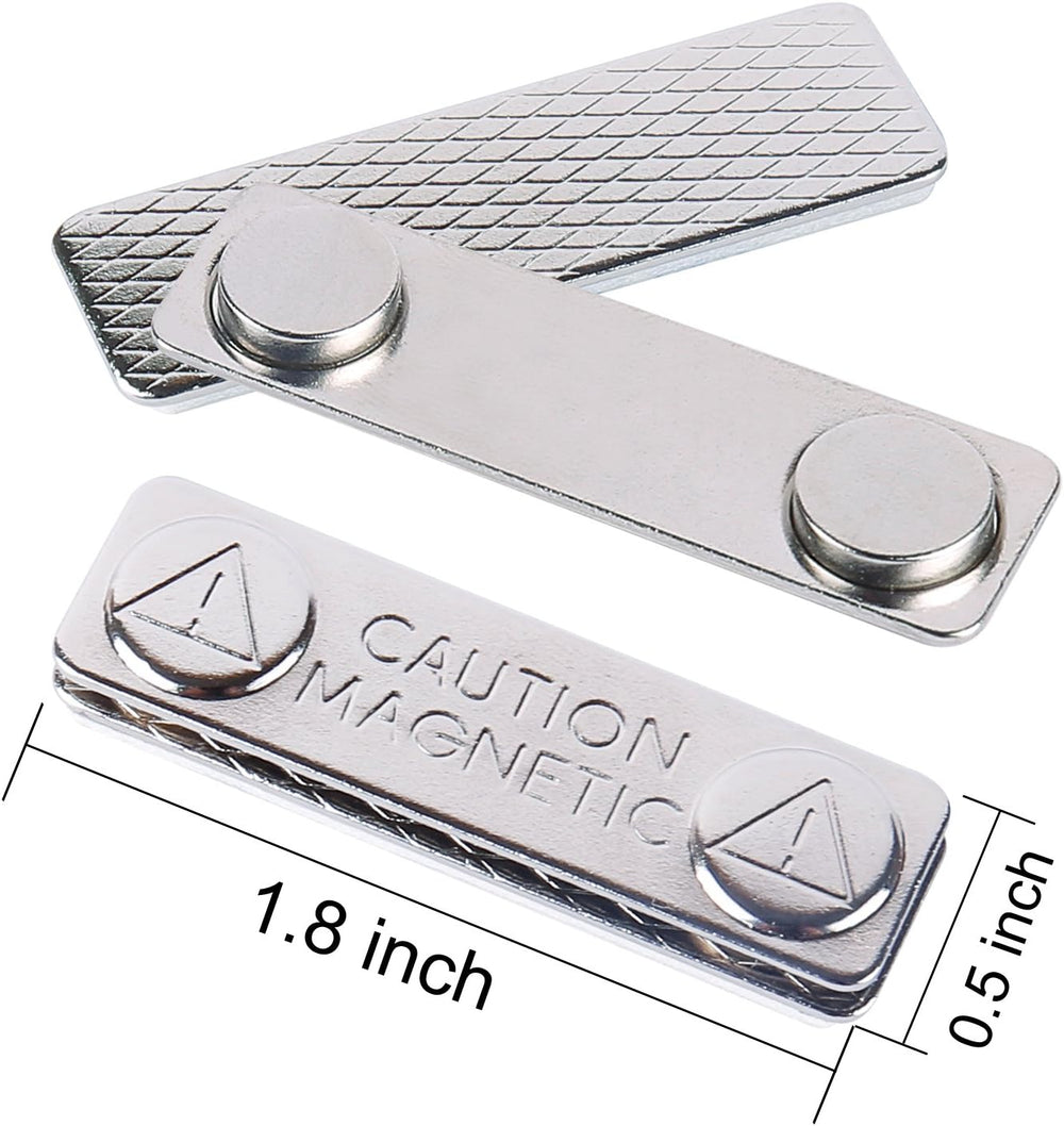 Strong Magnetic Name Badge Holders with Steel Back Plate, 100 Pack Name Tags/...