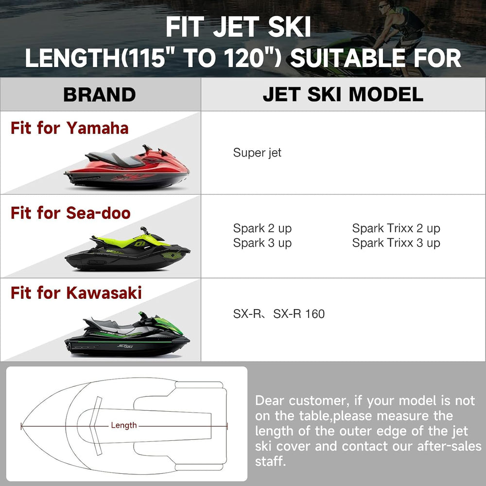 Jet Ski Cover - Jetski Covers Compatible with Yamaha Seadoo, Jet Ski Covers 2...