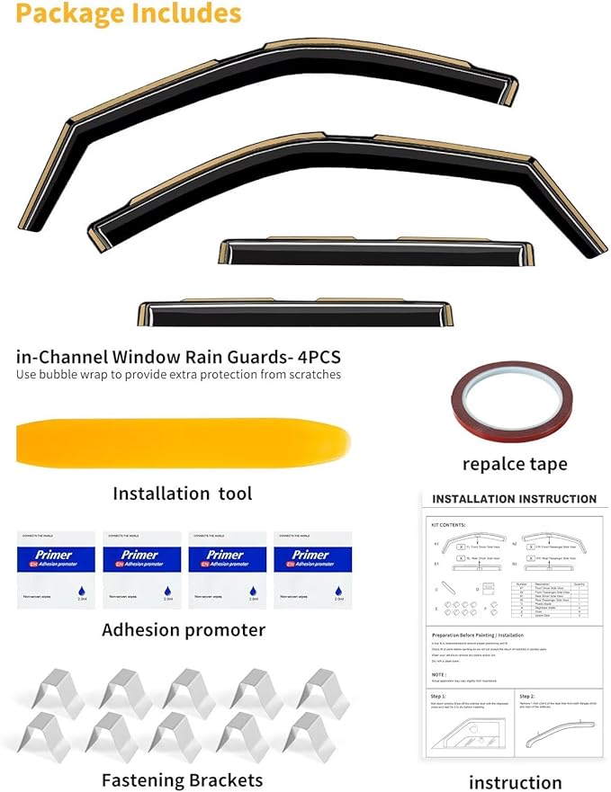 in-Channel Window Rain Guards Fit