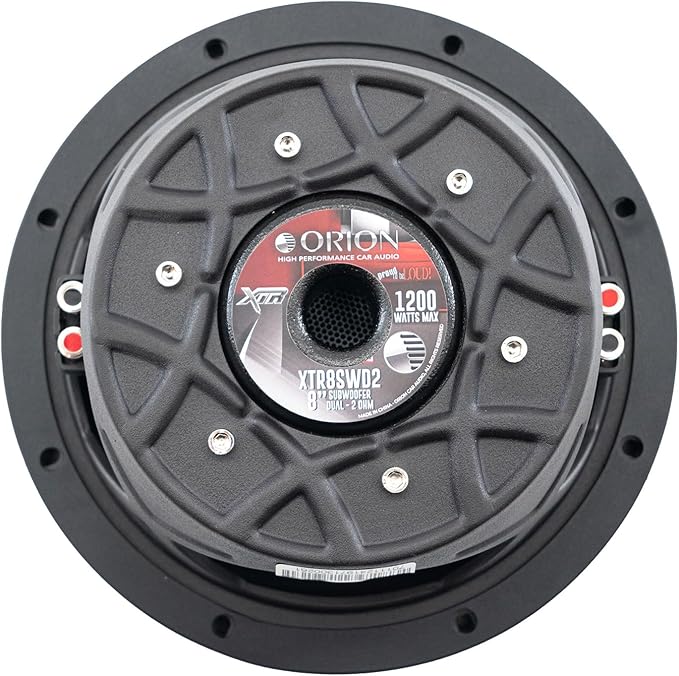 Orion XTR Series XTR8SWD2 Free Air Slim Shallow Mount 8” Car Subwoofer