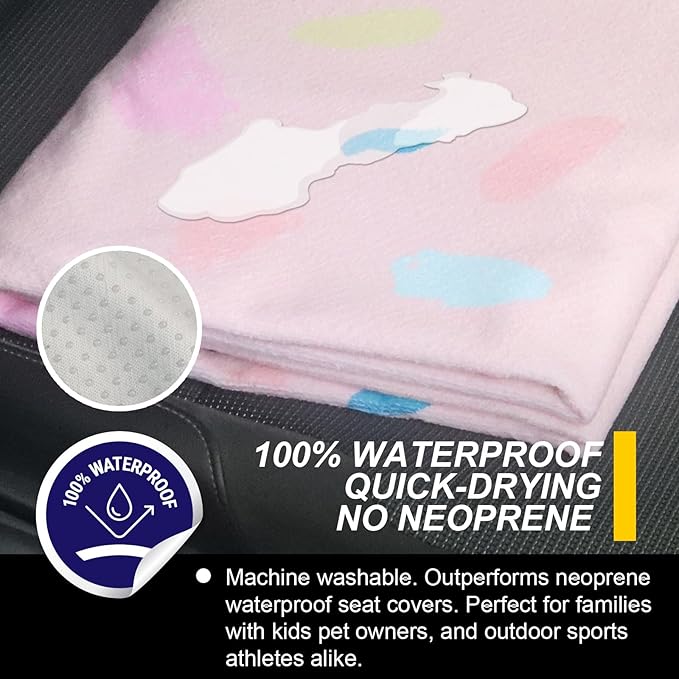 Back Seat Cover for Car Trucks Van SUV, Waterproof Rear Bench Towel Seat Covers
