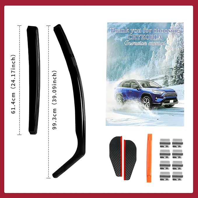 in Channel Rain Guards Fit for 2017-2025 Subaru Impreza Hatchback, Crosstrek