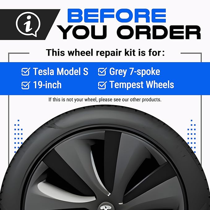 Premium Tesla Wheel Curb Rash Repair Kit