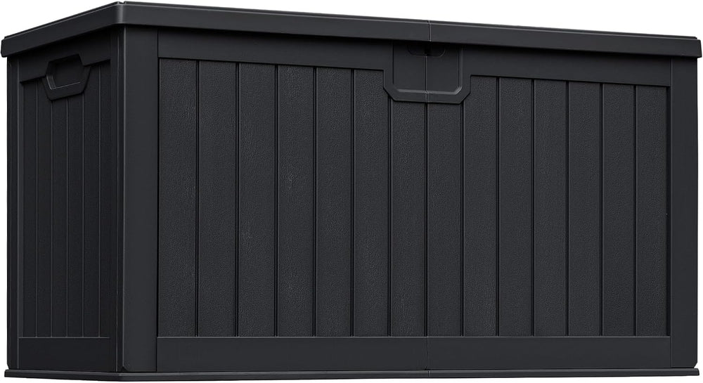 Greesum 230 Gallon HDPE Outdoor Storage Box with Removable Dividers, Weatherp...