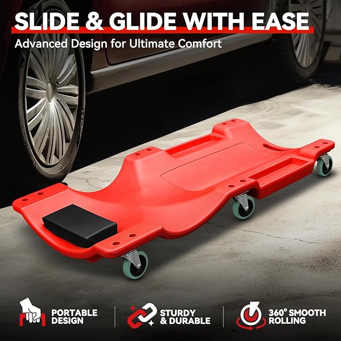 Auto Dynasty 40 Inches Mechanic Creeper, Automotive Garage Repair Low Profile