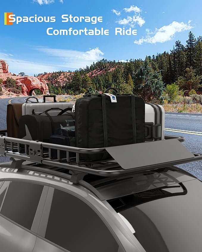 46" x 36" Universal Roof Rack Carrier Basket, 200 Lbs Capacity Car ...