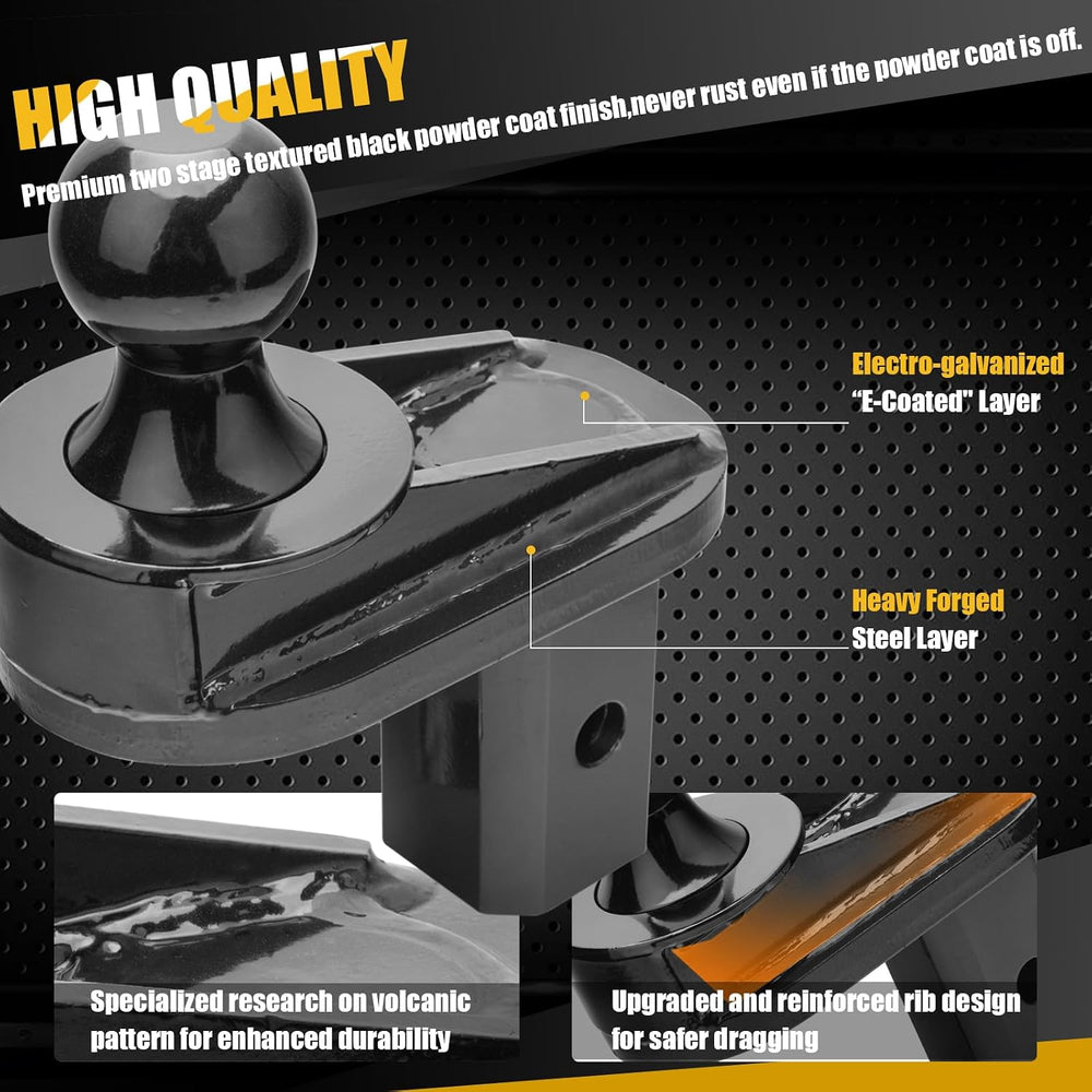 4" Offset Gooseneck Ball Extender for Short Bed Trucks, Square Base 2-5/...