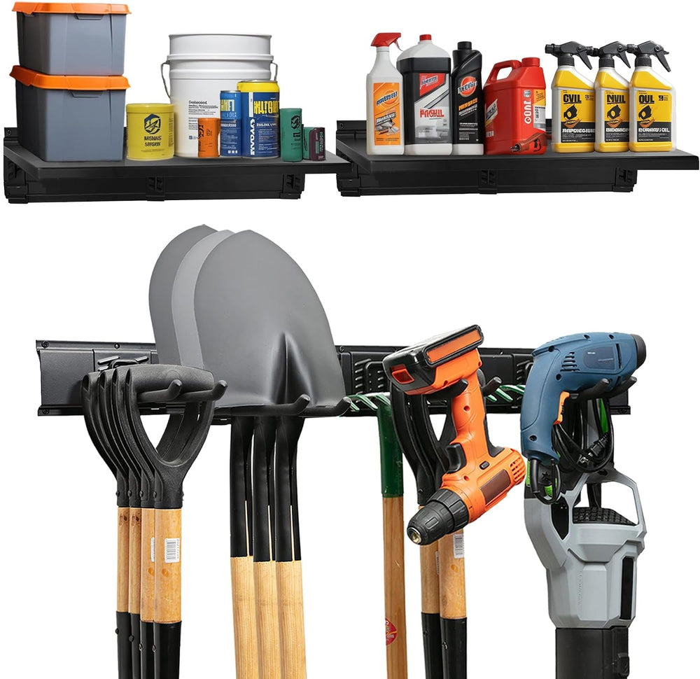 Heavy-Duty Garage Wall Storage System | Wall Mounted Tool Organizer Rack