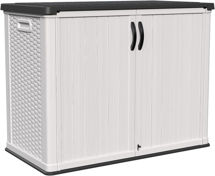 Patiowell 26 Cu.ft Plastic Outdoor Storage Shed w/o Shelf, Lockable Waterproof