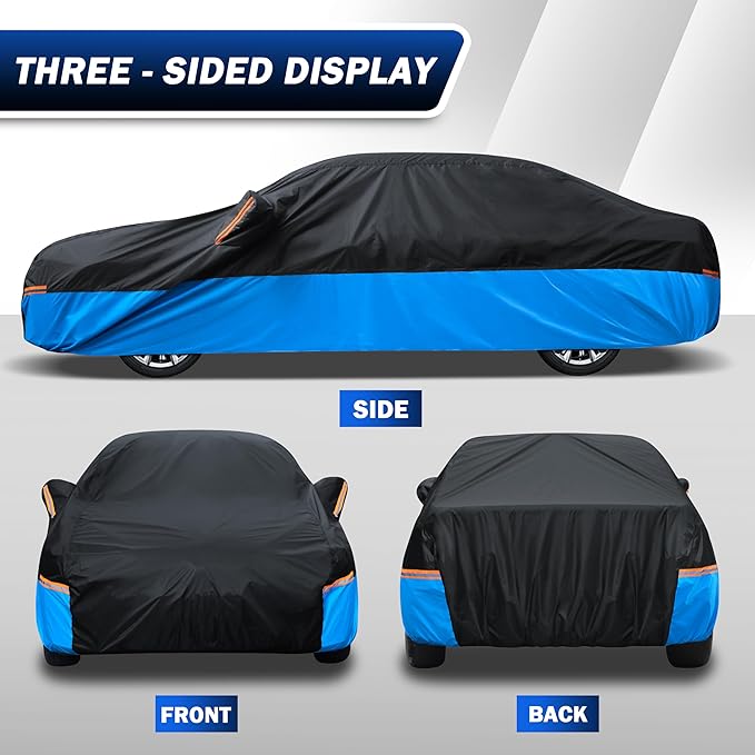 Car Cover Waterproof All Weather Outdoor Windproof Dustproof UV Protection Fit