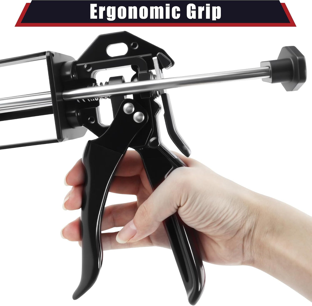 250ml Dual Cartridge Adhesive Dispenser Gun 10:1 Mix Ratio Black