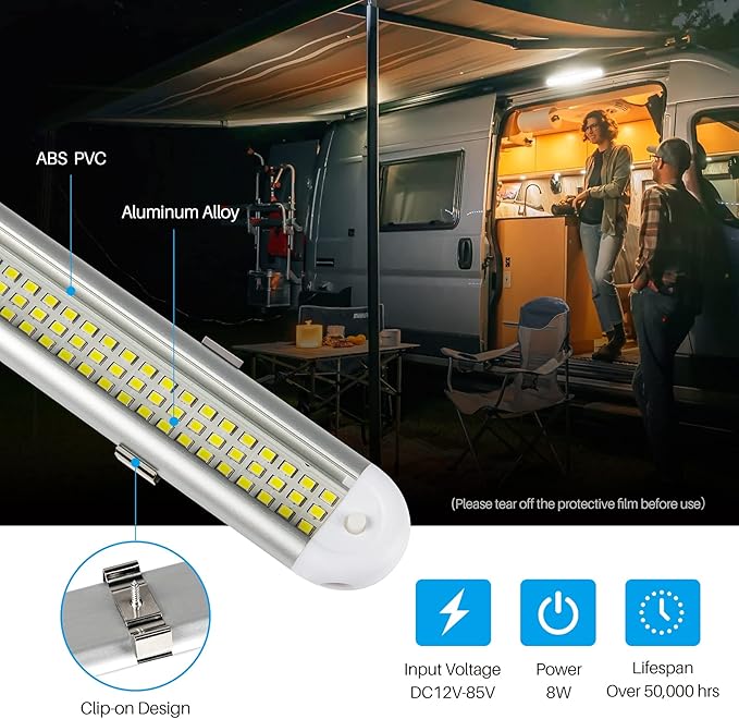 12v LED Interior Light Bar，CT CAPETRONIX 120LEDs 1500LM 8W DC 12 Volt led Str...