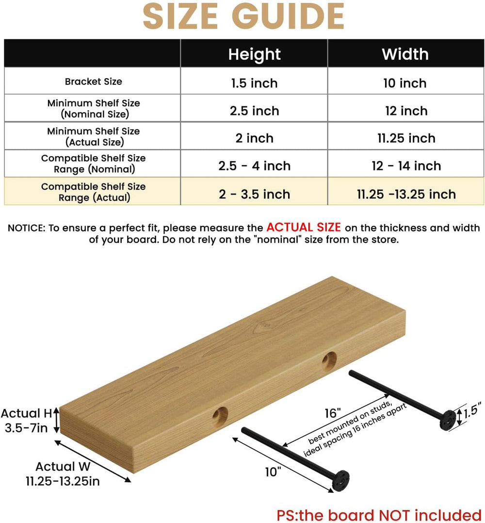 8pcs Wall Shelf Brackets Heavy Duty Floating Shelf Bracket Hidden,Invisible B...
