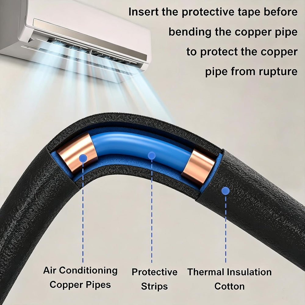 smseace 4Pack Conditioning Copper Tubing Pipe Extension 4M/13Feet 1/4" 3...