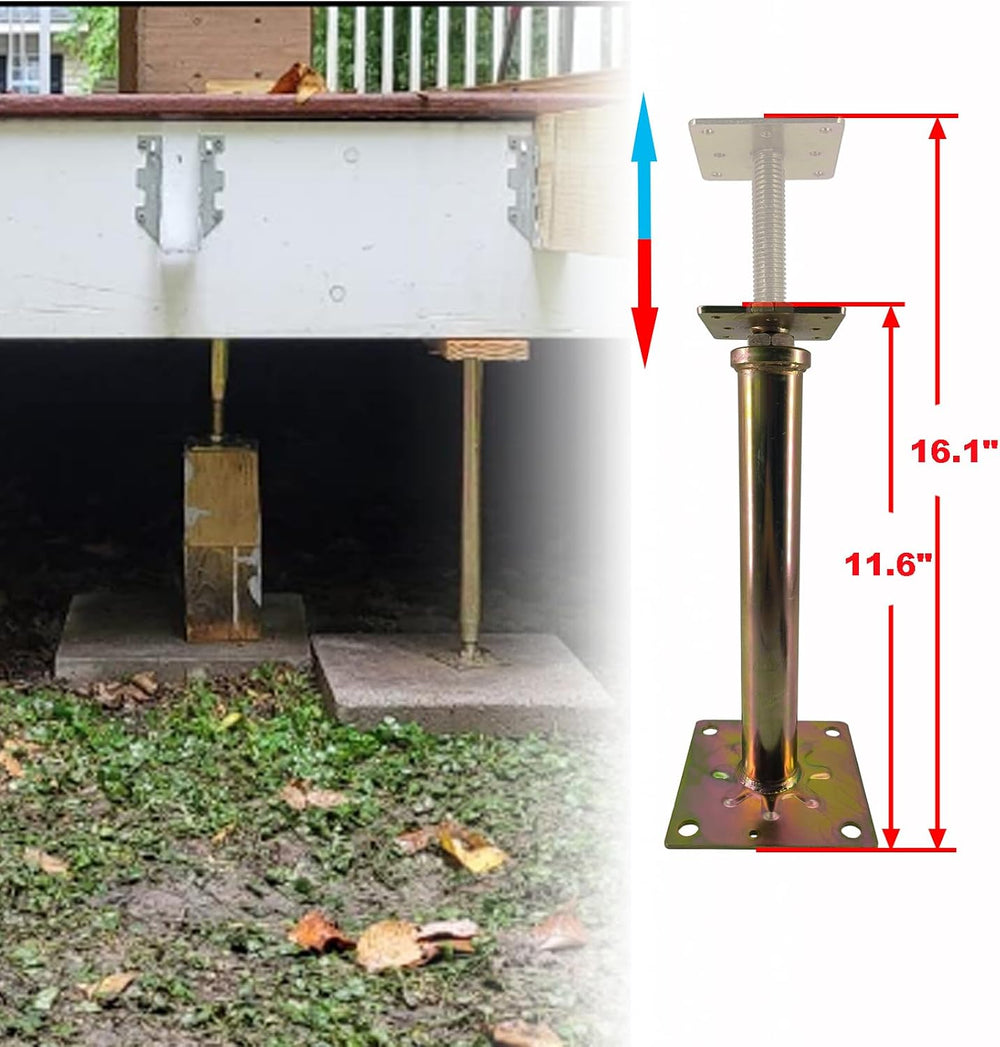 6 PCS House Floor Jacks Post Pole for Leveling, 11" - 16" Height Ra...