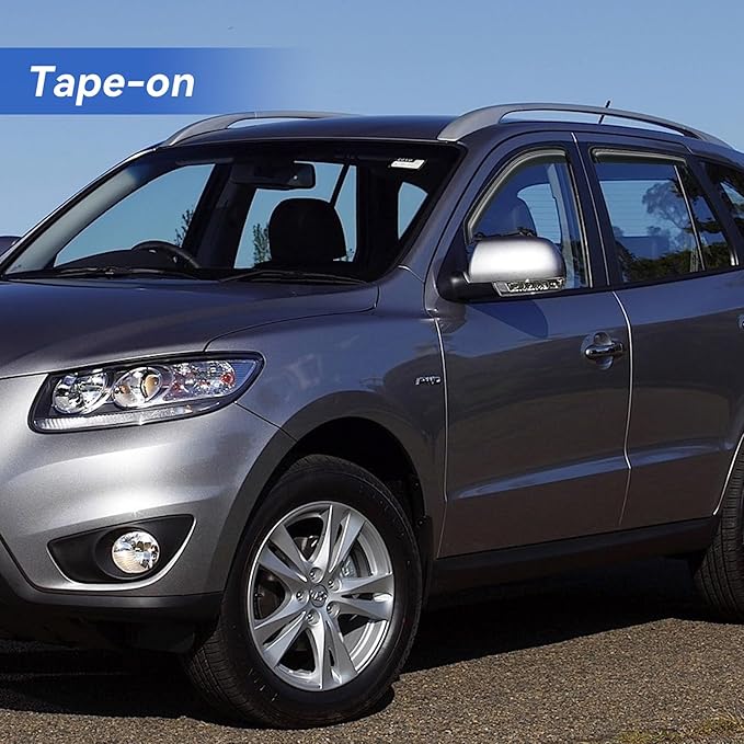 Window Visors Rain Guards for 2007-2012 Hyundai Santa Fe, Out-Channel Window
