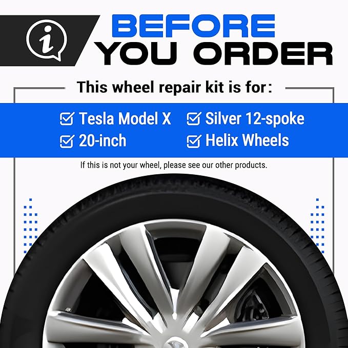 Premium Tesla Wheel Curb Rash Repair Kit