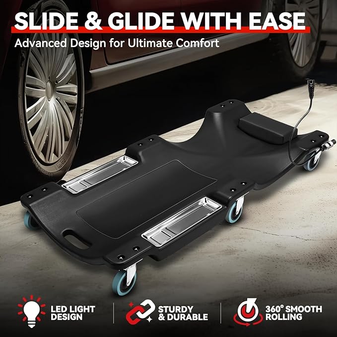 Auto Dynasty 40 Inches Mechanic Creeper, Automotive Garage Repair Low Profile