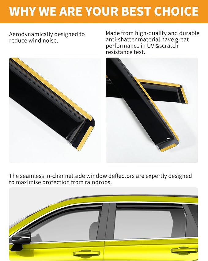 in-Channel Window Rain Guards Fit