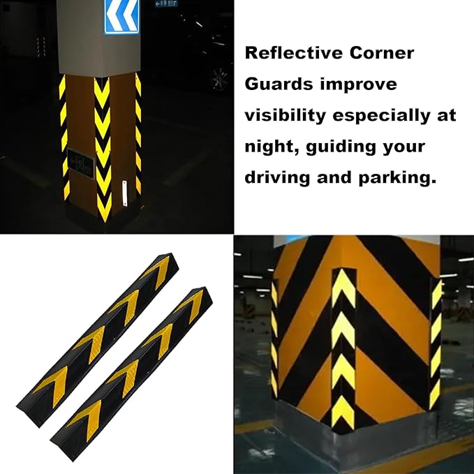 27" Rubber Garage Wall Protector Corner Guard (6 Pack)