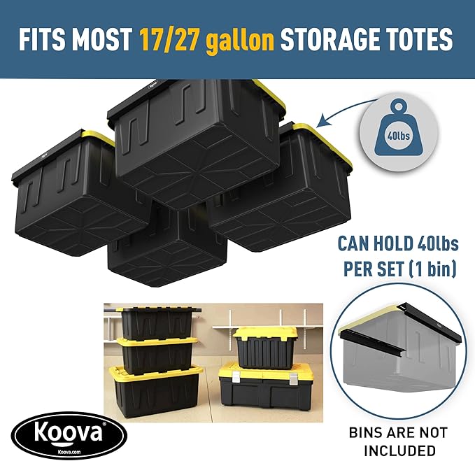 Koova Heavy-Duty Overhead Garage Storage Rack