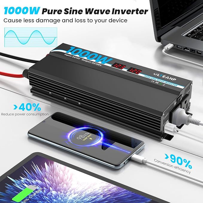 1000W Pure Sine Wave Power Inverter