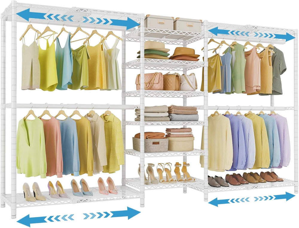 VIPEK X3 Plus Large Expandable Closet Rack Wardrobe Closet Organizer White