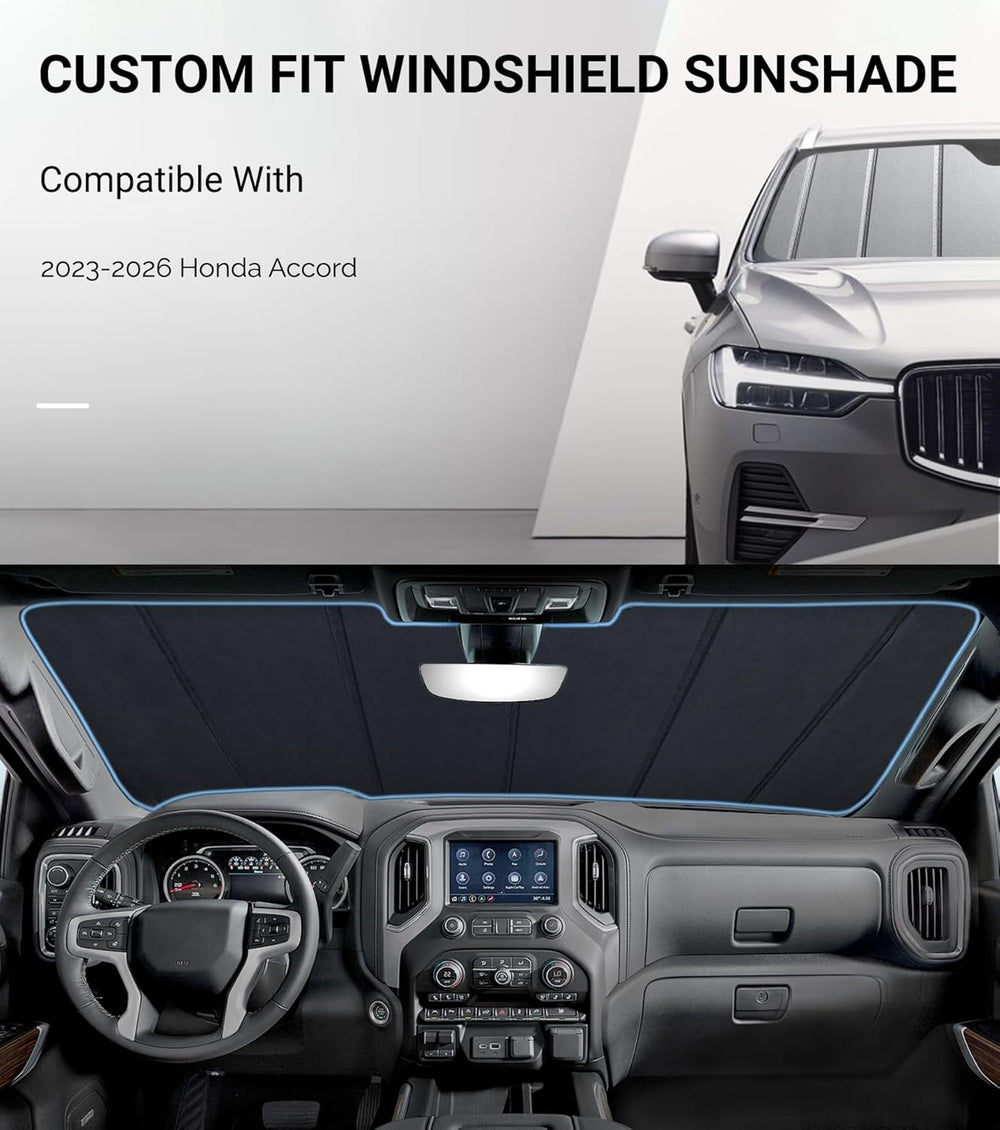 Pigenius Windshield Sun Shade for Honda Accord 2023-2026 Front Window Sunshad...
