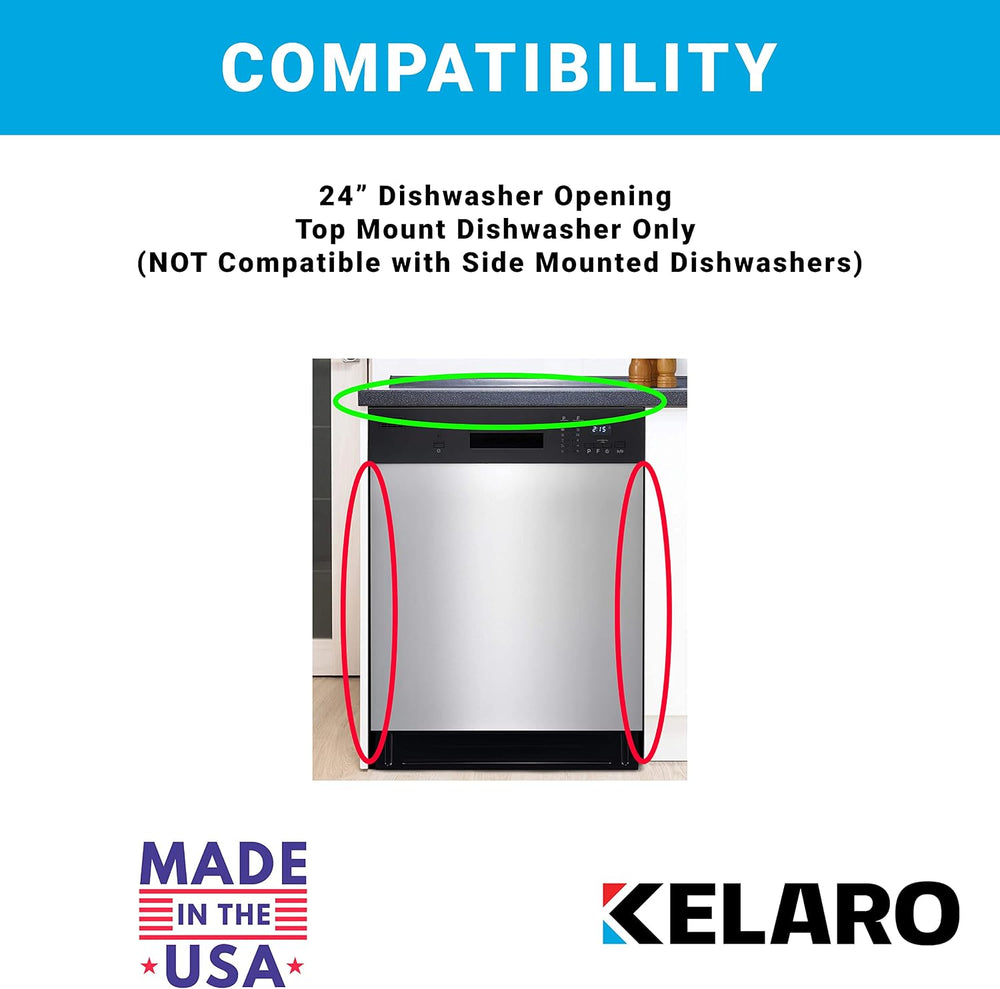 Kelaro EZ Dishwasher Mounting Bracket Kit for Granite and Quartz Countertops ...
