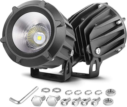 LED Driving Lights, Nirider 2PCS 50W Round 3.5 Inch Motorcycle Fog Lights Spot Flood Combo Off Road Work Lights LED Pods for Motorcycle Dirt Bike ATV UTV Truck Car Waterproof