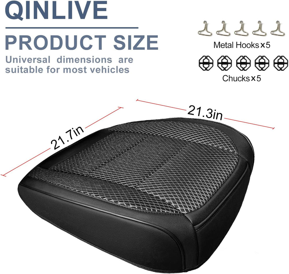 2 Pack Black Ventilated Bottom Car Seat Cover