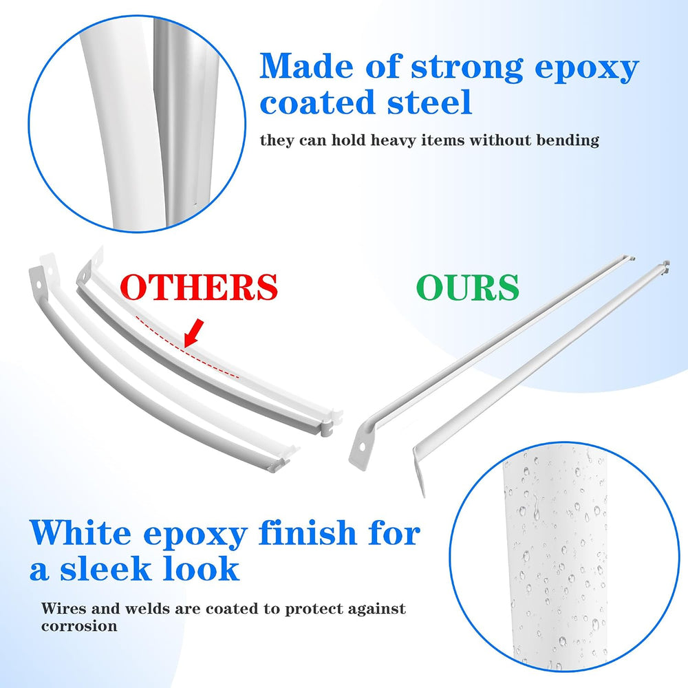12pack Wire Shelving Support Bracket,Wire Shelf Support Bracket,Length of 18....