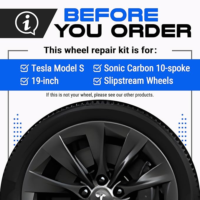 Premium Tesla Wheel Curb Rash Repair Kit