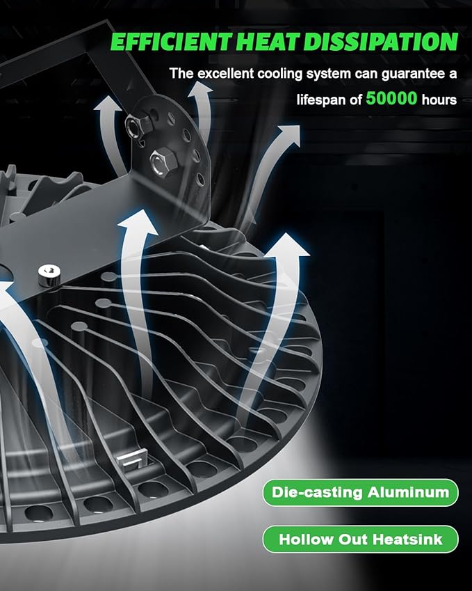 Viugreum High Bay LED Shop Lights, 200W UFO LED High Bay Light 20, 000LM 120V...