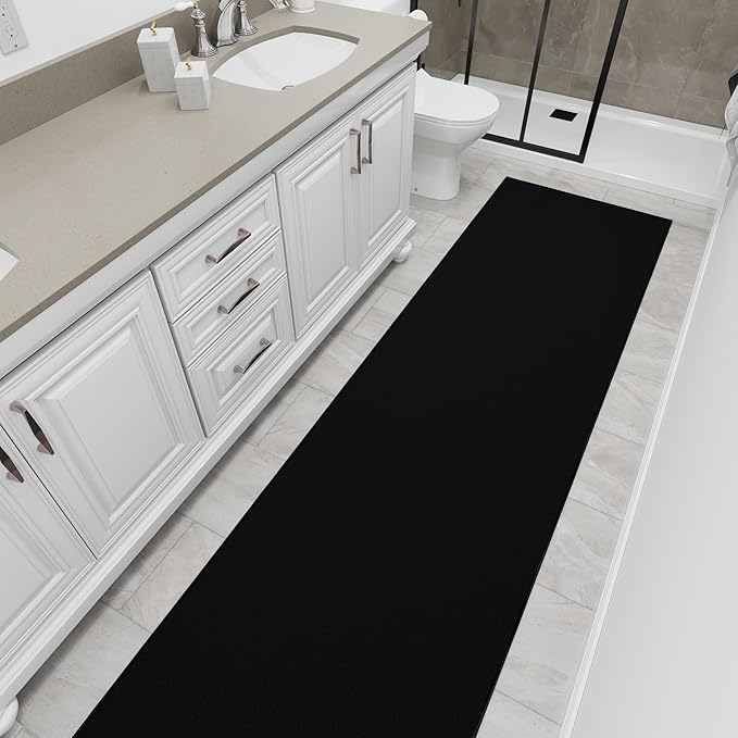 Ottomanson Hallway Runner Rug 2'7" x 9'10" Non Slip Solid A...