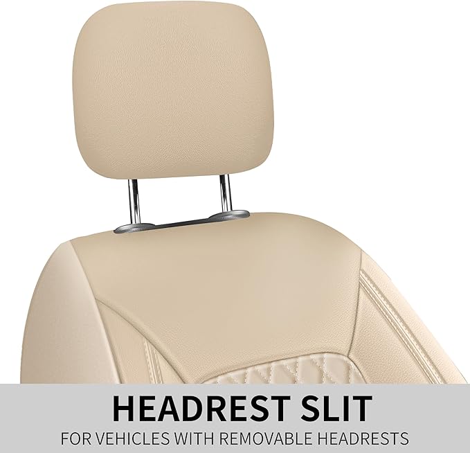 Car Seat Covers, Breathable and Waterproof Leather Seat Covers, Luxury PU (2 ...