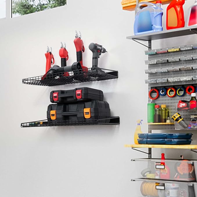 Wallmaster Garage Wall Shelf 2 Pack 23.6"x11.8" Wall Mount Heavy Du...
