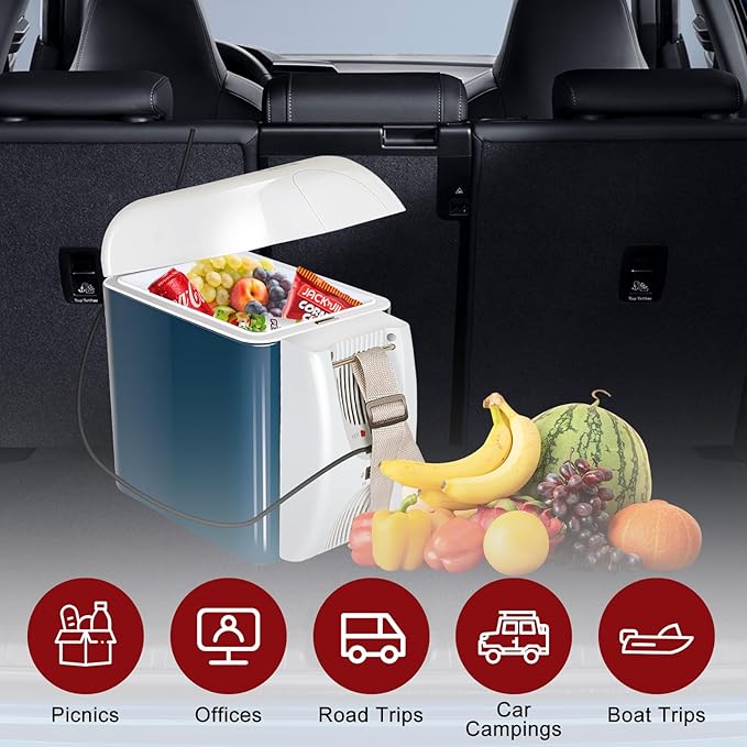 CAYNEL 12V 7.5 Quart Personal Thermoelectric, 7.5 Liter Capacity, Portable